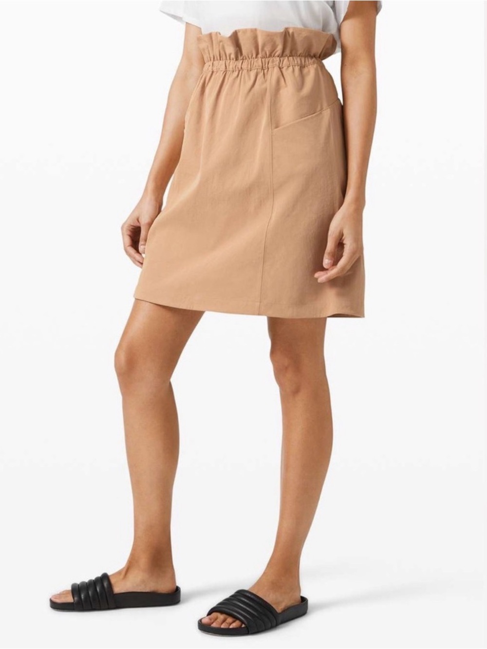This Lululemon Trip Taker Skirt in Tan